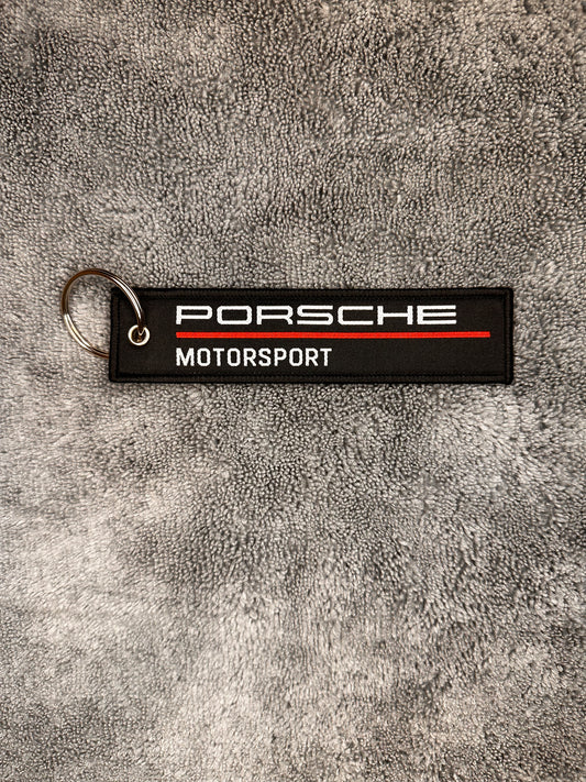 Porsche Motorsports Custom Keychain Tag